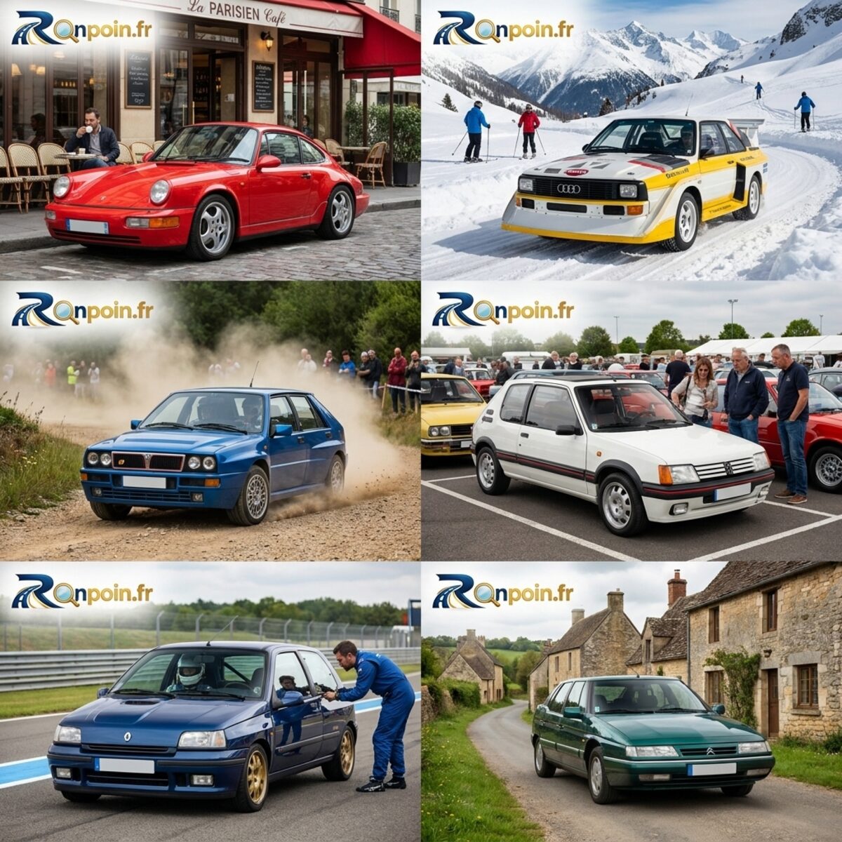Planche youngtimers : sportives des années 90 sous la neige et au soleil